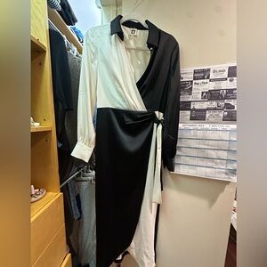 Gorgeous satin dress, never worn, amazing quality!!